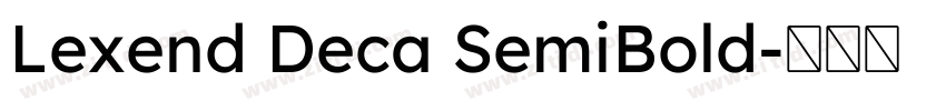 Lexend Deca SemiBold字体转换